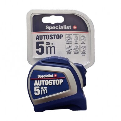 Specialist+ Autostop ruletė 10 m x 25 mm Specialist+ Autostop ruletė 10 m x 25 mm