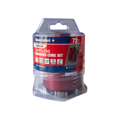 SPECIALIST+ deimantinė gręžimo karūna PREMIUM, 72 mm 1 SPECIALIST+ deimantinė gręžimo karūna PREMIUM, 72 mm 1