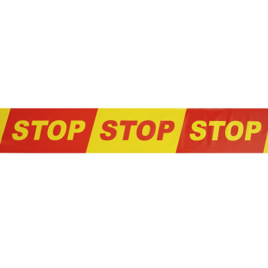 SPECIALIST+ juosta „STOP“, 100 mm x 100 m, raudona/geltona 1