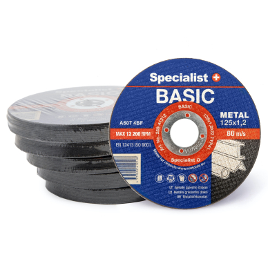 SPECIALIST+ metalo  pj. diskas BASIC, 125x1.2x22 mm 3 SPECIALIST+ metalo  pj. diskas BASIC, 125x1.2x22 mm 3