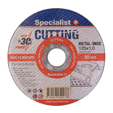 SPECIALIST+ metalo pj.diskas CUTTING, 125x1x22 mm 4 SPECIALIST+ metalo pj.diskas CUTTING, 125x1x22 mm 4