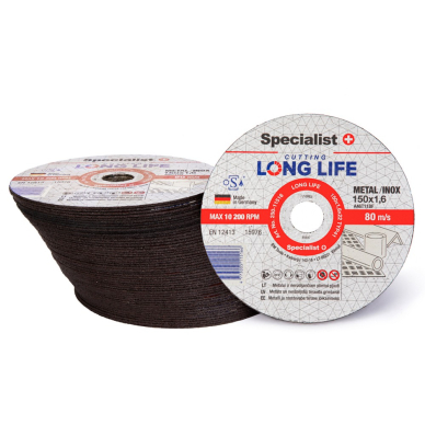 SPECIALIST+ metalo pj.diskas LONG LIFE, 150x1.6x22 mm 3 SPECIALIST+ metalo pj.diskas LONG LIFE, 150x1.6x22 mm 3