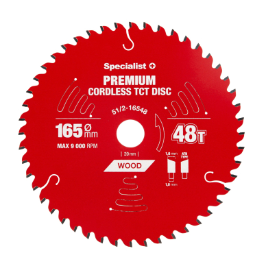 SPECIALIST+ pjovimo diskas Cordless 165x48Tx20mm 1 SPECIALIST+ pjovimo diskas Cordless 165x48Tx20mm 1