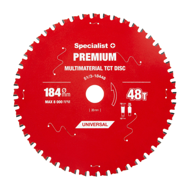 SPECIALIST+ pjovimo diskas Multimaterial 184x48Tx20/16mm 1