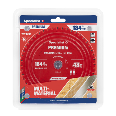 SPECIALIST+ pjovimo diskas Multimaterial 184x48Tx20/16mm SPECIALIST+ pjovimo diskas Multimaterial 184x48Tx20/16mm