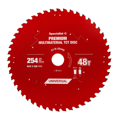 SPECIALIST+ pjovimo diskas Multimaterial 254x48Tx30mm 1