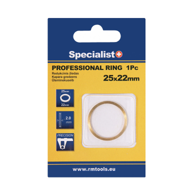 SPECIALIST+ redukcinis žiedas PRO, 25.4x22.2x2 mm SPECIALIST+ redukcinis žiedas PRO, 25.4x22.2x2 mm
