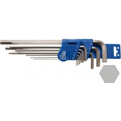 Specialus L tipo raktų rinkinys | Hex šešiakampis 1,5 - 10 mm | 9 vnt. (8512)