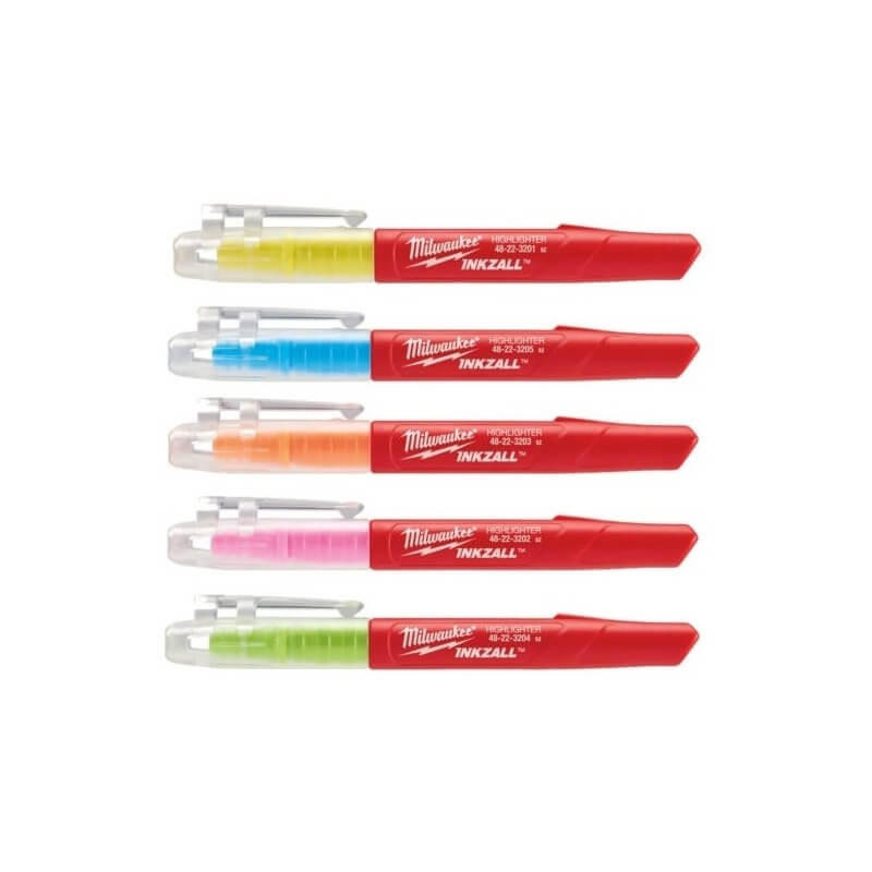 Spalvotų žymeklių rinkinys MILWAUKEE Inkzall, 5vnt. Spalvotų žymeklių rinkinys MILWAUKEE Inkzall, 5vnt.