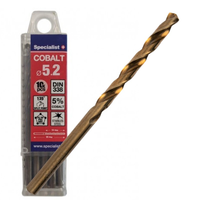 Specialist+ Cobalt met. gr. 5.2 mm 10vnt Specialist+ Cobalt met. gr. 5.2 mm 10vnt