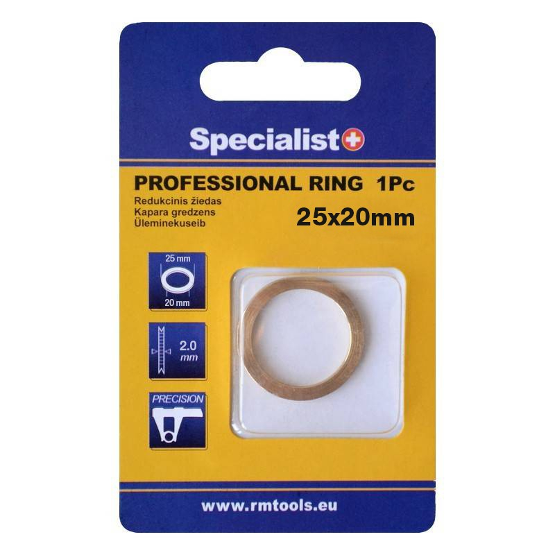 SPECIALIST+ redukcinis žiedas, PRO, 25.4x20x2 mm SPECIALIST+ redukcinis žiedas, PRO, 25.4x20x2 mm