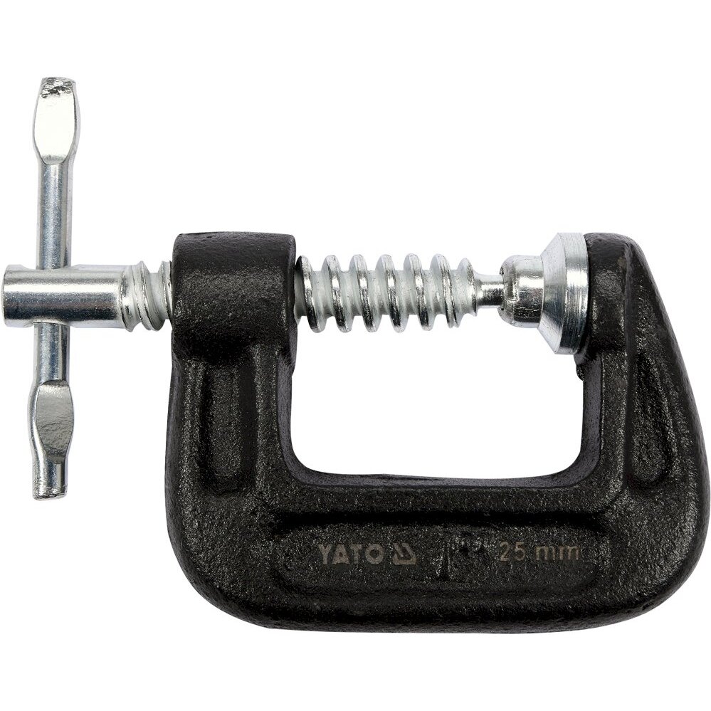 Spaustuvas su varžtu "C" tipo 1", 25 mm (YT-64250) Spaustuvas su varžtu "C" tipo 1", 25 mm (YT-64250)