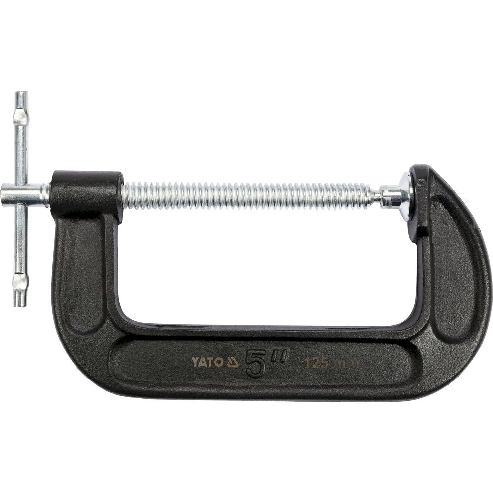 Spaustuvas su varžtu "C" tipo 5", 125 mm (YT-64254) Spaustuvas su varžtu "C" tipo 5", 125 mm (YT-64254)