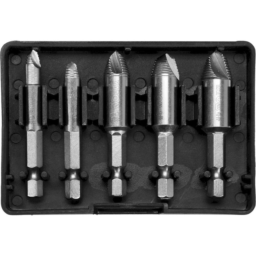 Sraigtiniai ištraukikliai | # 0- # 3 | 5 vnt. (YT-06035) Sraigtiniai ištraukikliai | # 0- # 3 | 5 vnt. (YT-06035)