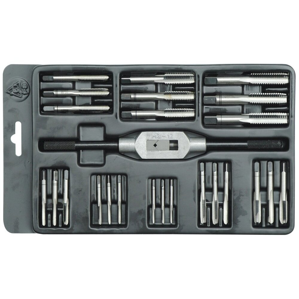 Sriegiklių rinkinys 25 vnt. M3-M12 (Čekija) (24940) Sriegiklių rinkinys 25 vnt. M3-M12 (Čekija) (24940)