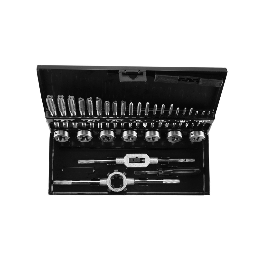 Sriegpjovių ir sriegiklių kpl, 32 vnt., M3 - M12 3