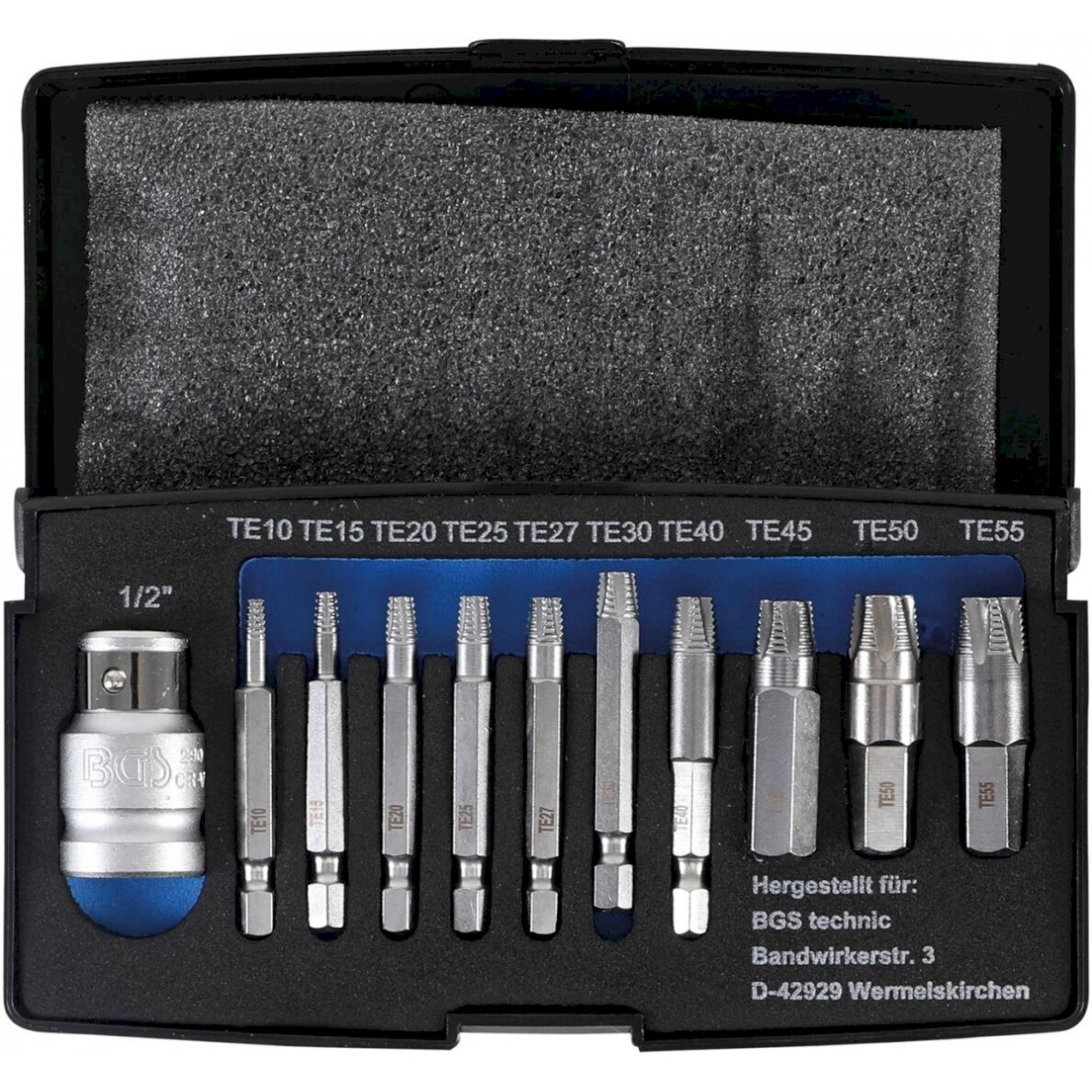 Sraigtiniai ištraukikliai | sugadintiems T-Star (Torx) T10 - T55 | 11 vnt. (9170) Sraigtiniai ištraukikliai | sugadintiems T-Star (Torx) T10 - T55 | 11 vnt. (9170)