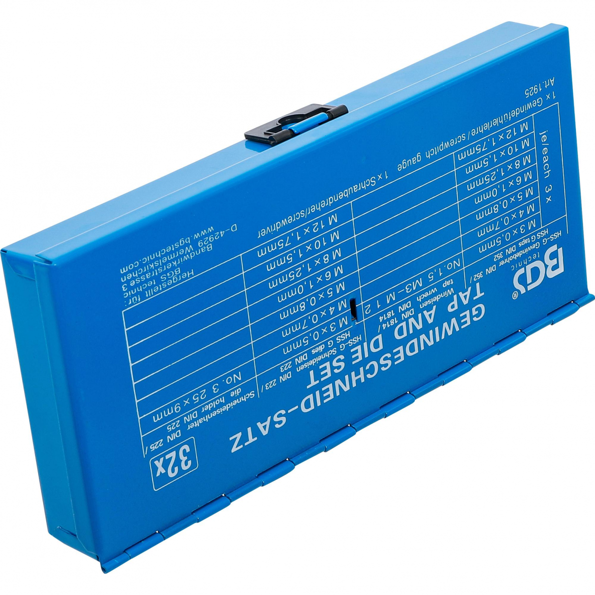 Sriegiklių ir sriegpjovių rinkinys BGS-technic, 32 vnt. 3 Sriegiklių ir sriegpjovių rinkinys BGS-technic, 32 vnt. 3