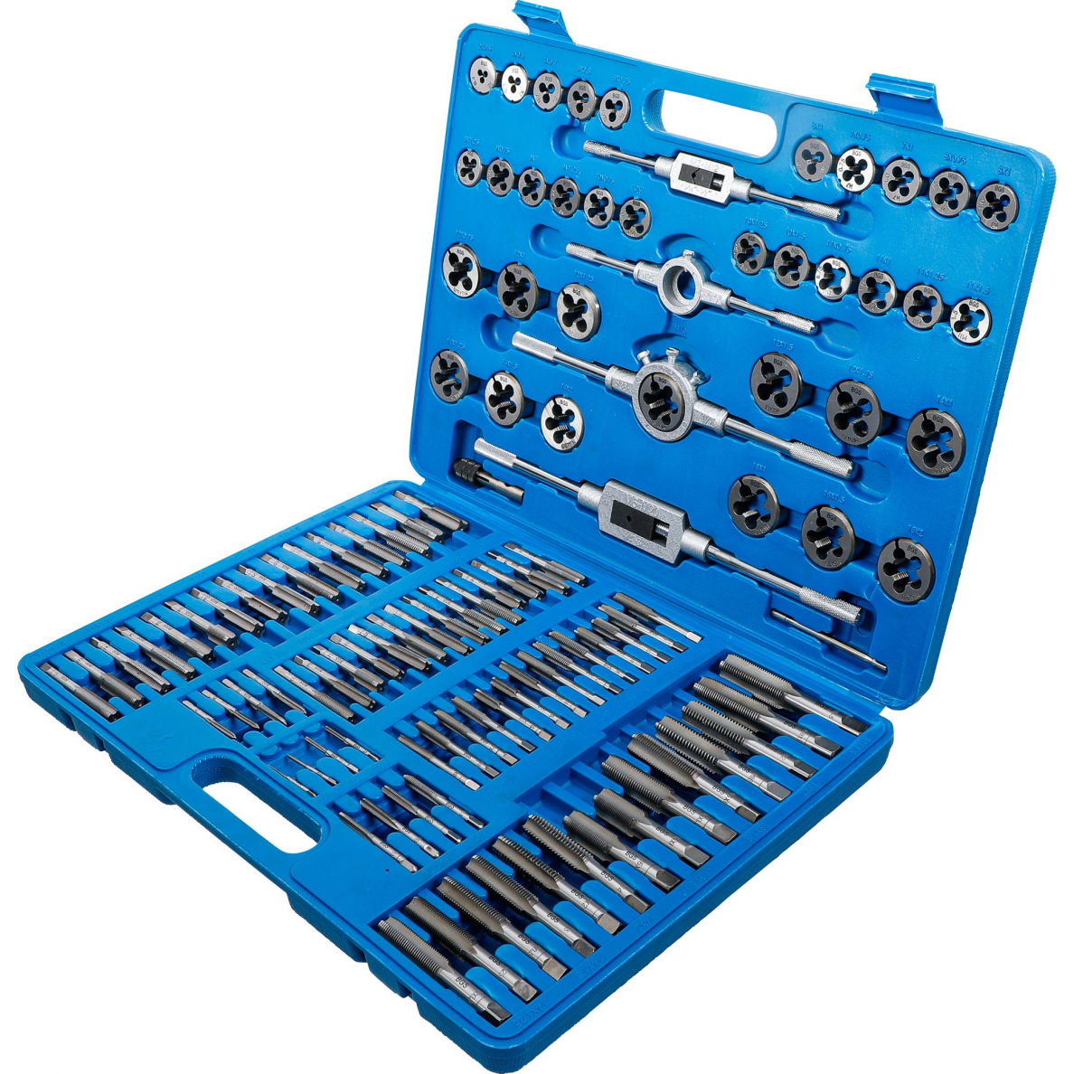 Sriegiklių ir sriegpjovių rinkinys BGS-technic, M2 - M18, 110 vnt. 2 Sriegiklių ir sriegpjovių rinkinys BGS-technic, M2 - M18, 110 vnt. 2
