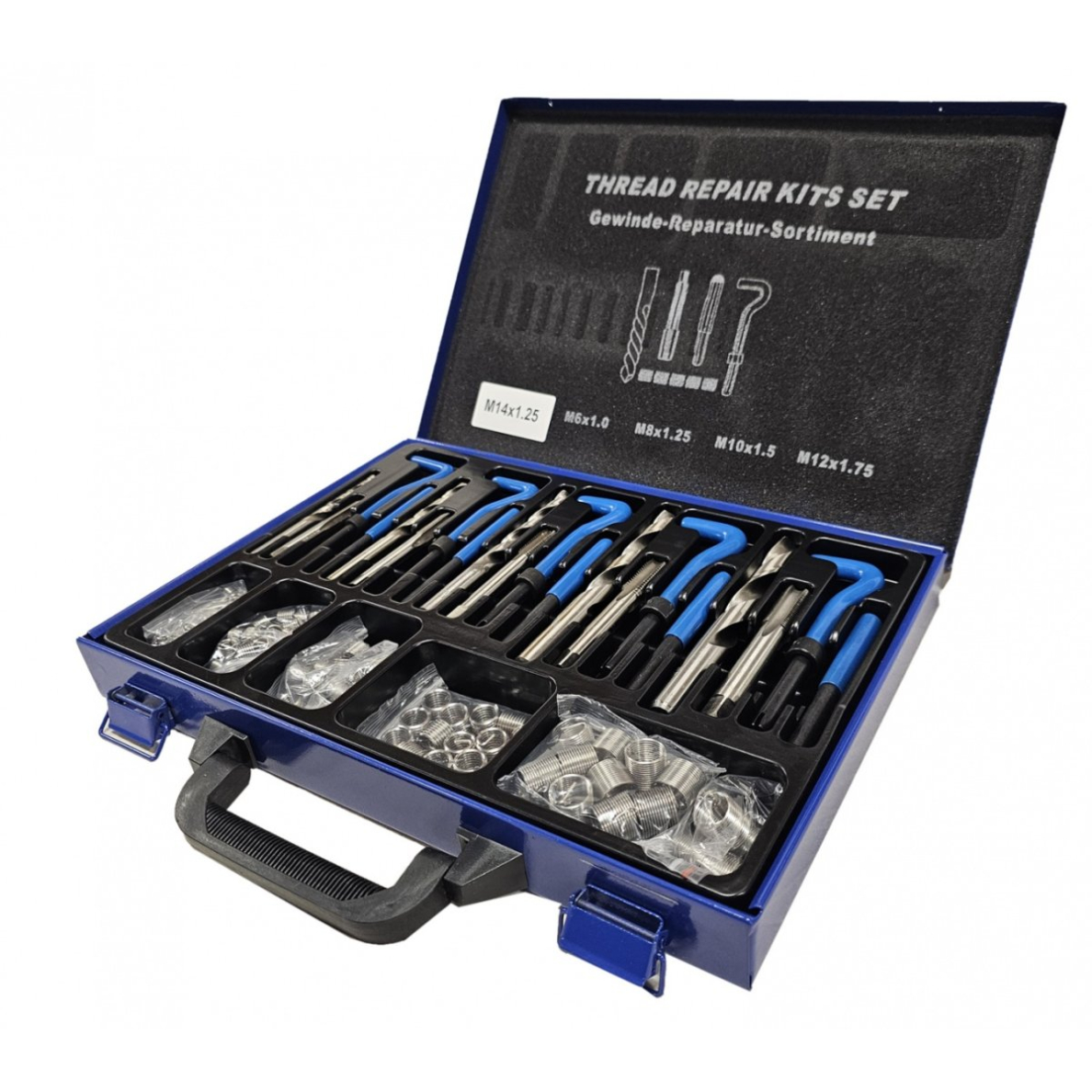 Sriegio remonto rinkinys | M5 - M12 | HSS4241 | 130 vnt. (SK09150) Sriegio remonto rinkinys | M5 - M12 | HSS4241 | 130 vnt. (SK09150)