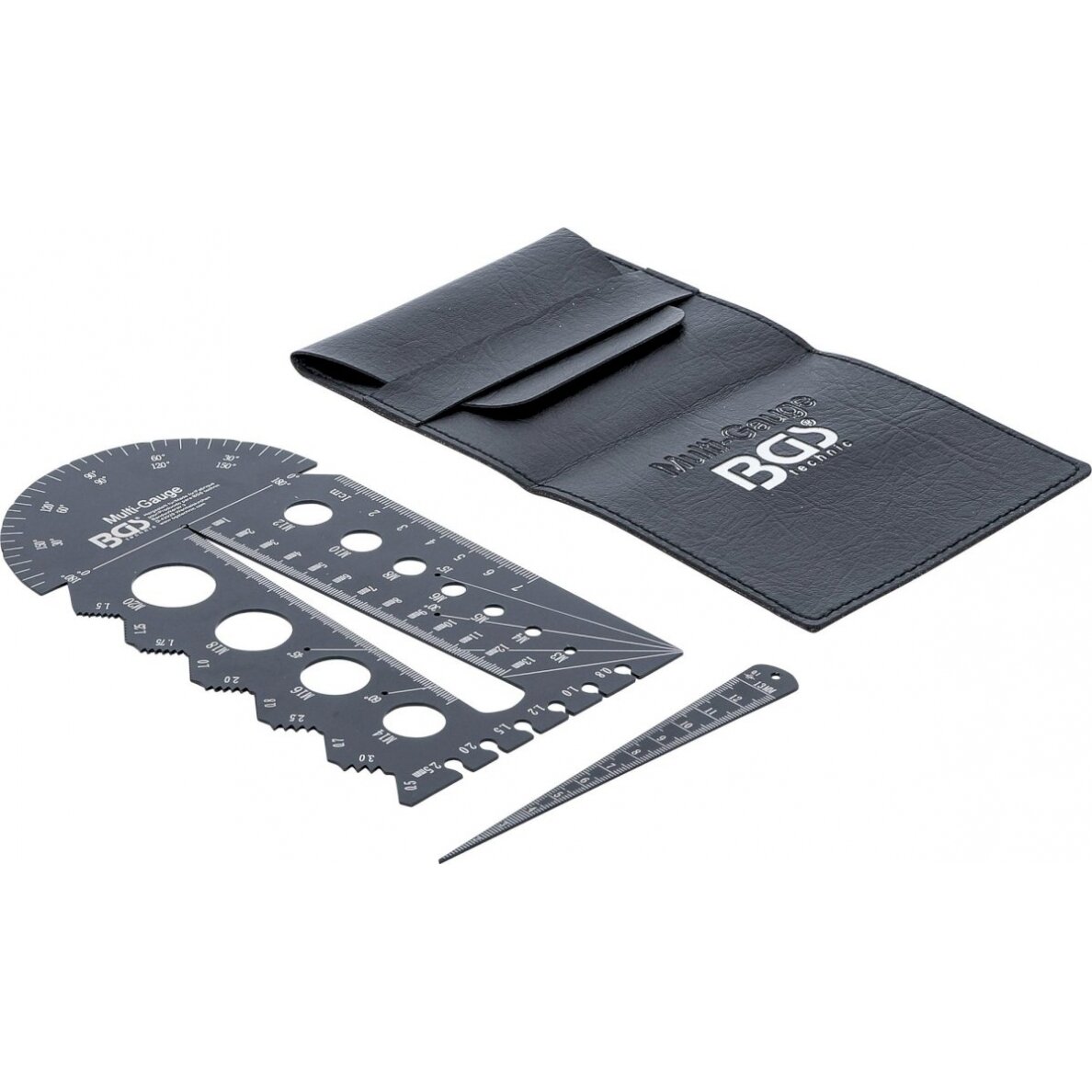 Sriegio žingsnio matuoklis ir sriegio šablonas | Metrinis | M3 - M20, 0,5 - 13,00 mm (74247) Sriegio žingsnio matuoklis ir sriegio šablonas | Metrinis | M3 - M20, 0,5 - 13,00 mm (74247)