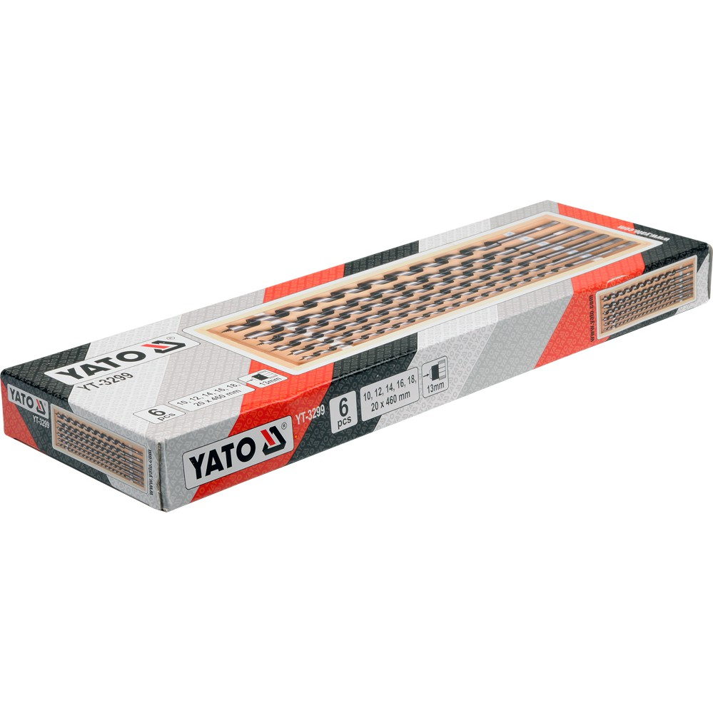 Sraigtinių grąžtų rinkinys Yato YT-3299, FI-10-20 mm, 6 vnt. 1 Sraigtinių grąžtų rinkinys Yato YT-3299, FI-10-20 mm, 6 vnt. 1