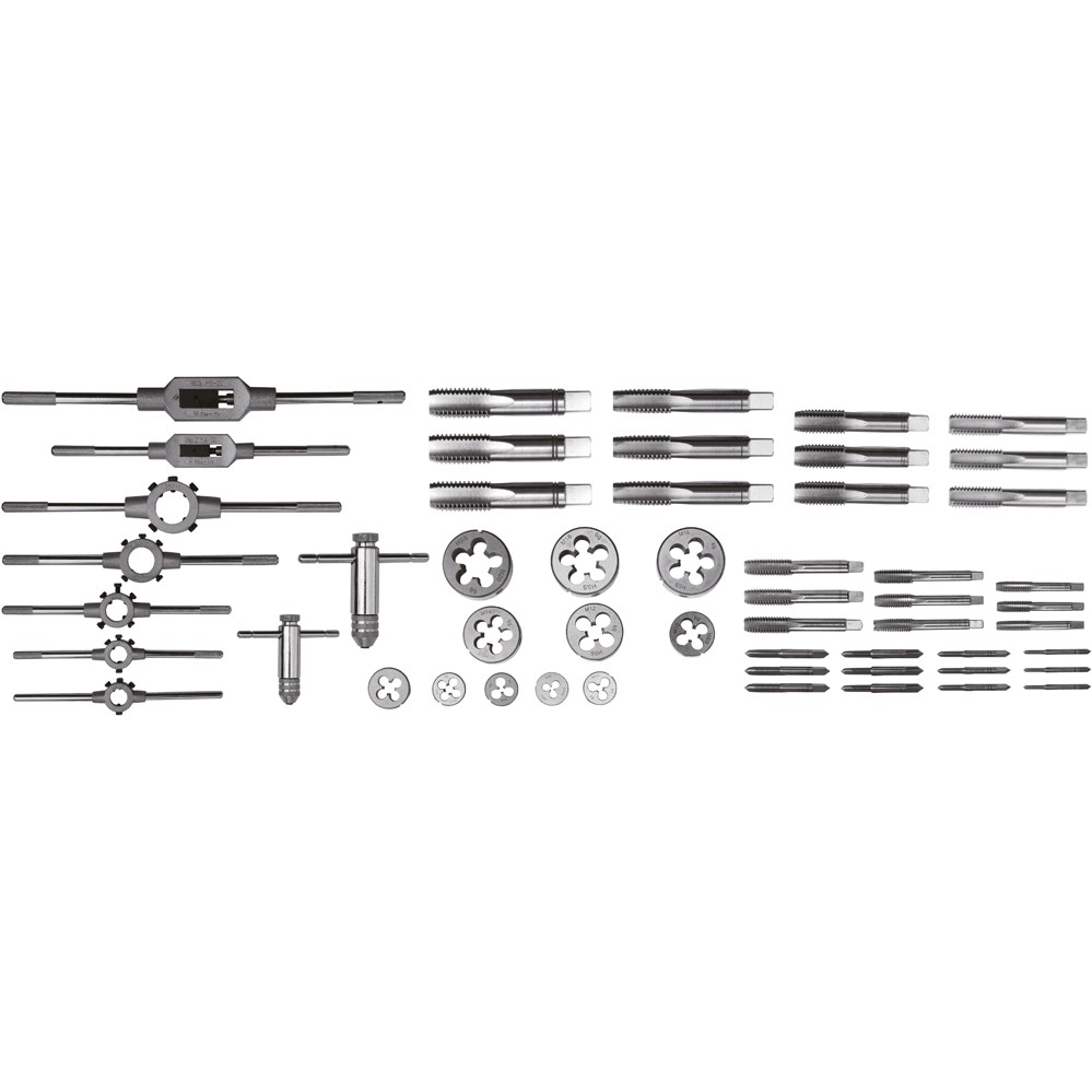 Sriegiklių ir sriegpjovių rinkinys Yato, HSS, М3-М20, 56 vnt. 2