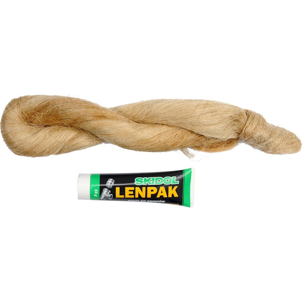 Sriegio sandarinimo rinkinys | Pintos lynų pakulos 100g + pasta (86761) Sriegio sandarinimo rinkinys | Pintos lynų pakulos 100g + pasta (86761)