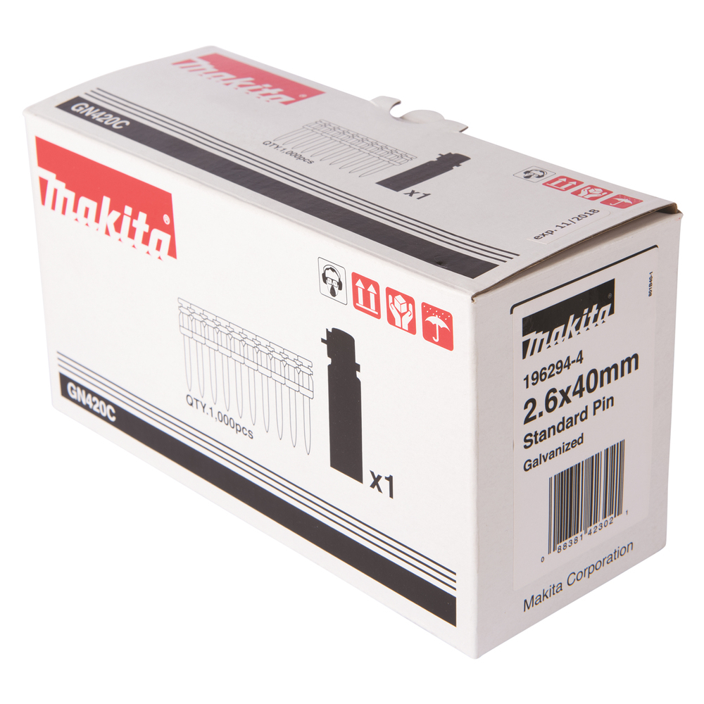 STANDARD VINYS Makita 196294-4, (BETONUI) 2,6X40 1000PCS + DUJŲ BALIONĖLIS 1 STANDARD VINYS Makita 196294-4, (BETONUI) 2,6X40 1000PCS + DUJŲ BALIONĖLIS 1