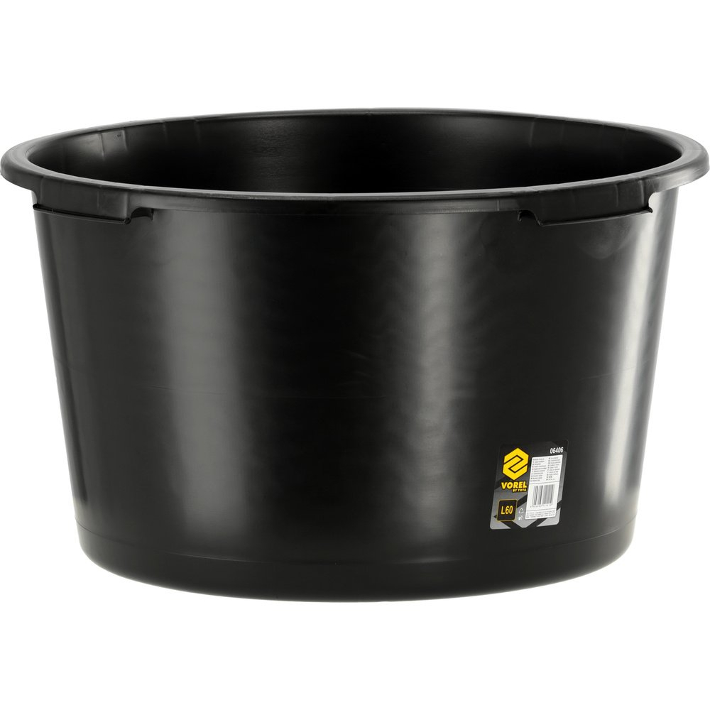 Statybinė balėja / vonelė | juoda | apvali | 60 l (06406)