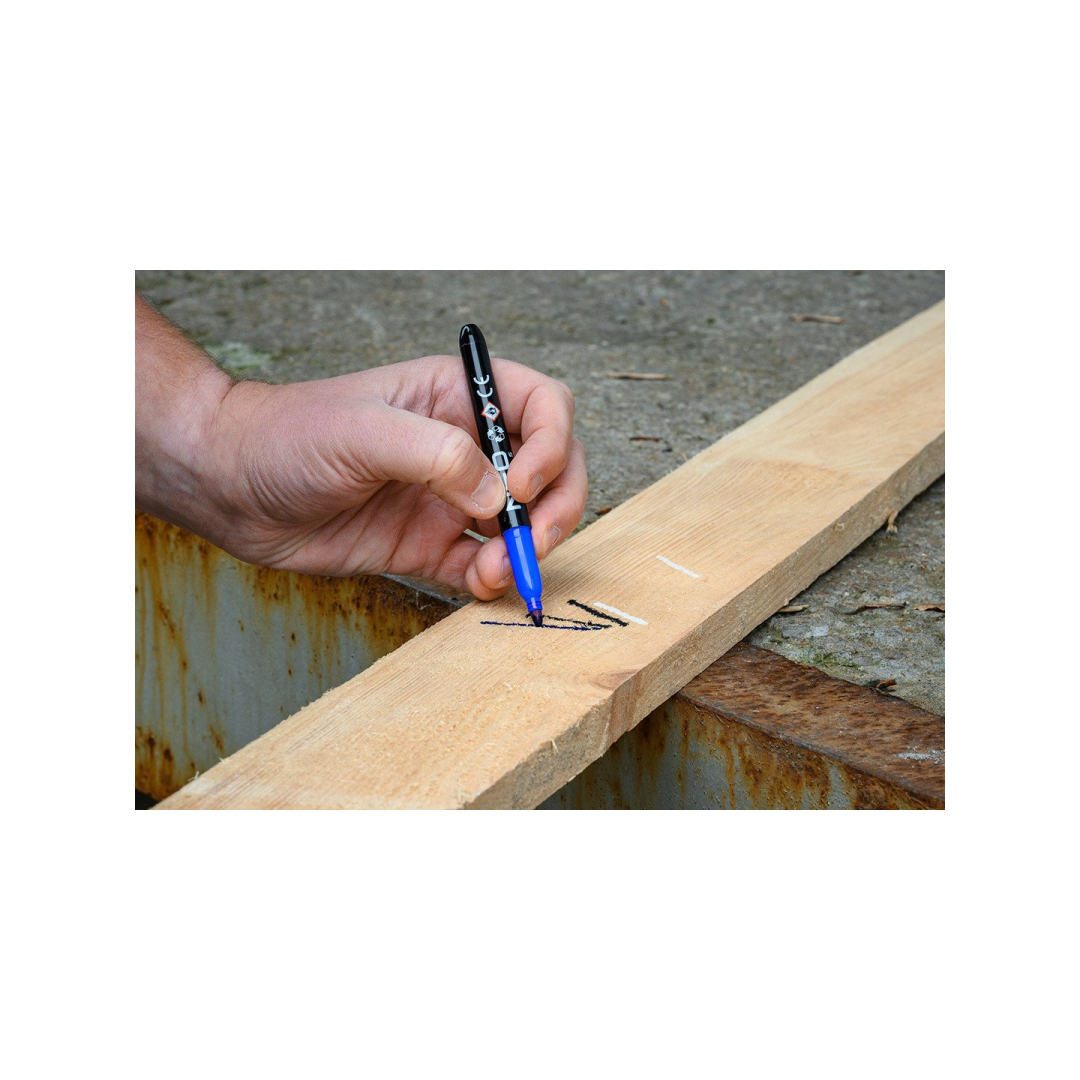 Statybinis žymeklis (markeris), 4 spalvos, permanentinis, atsparus vandeniui, aliejinis, 4 vnt 5