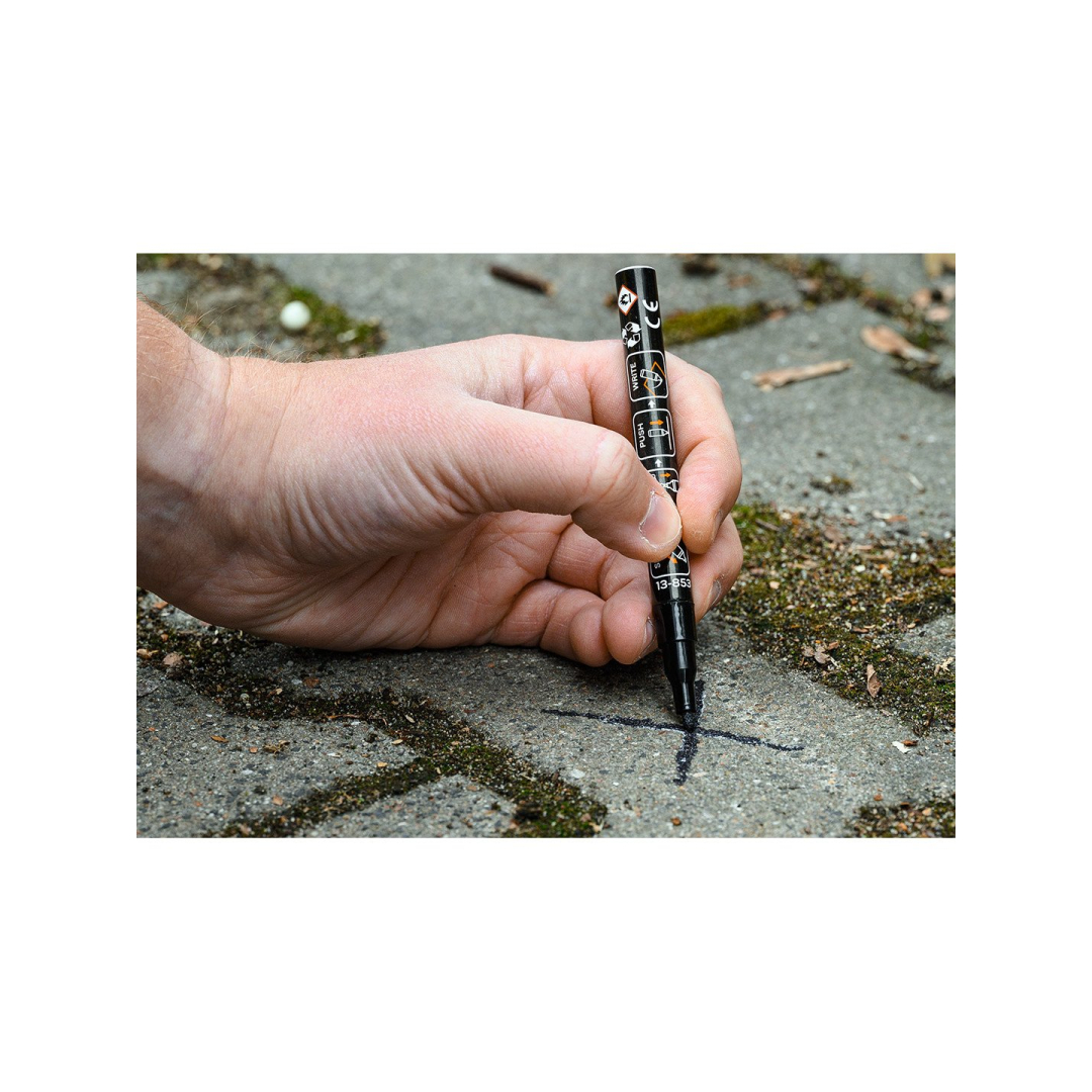 Statybinis žymeklis (markeris), 4 spalvos, permanentinis, atsparus vandeniui, lakas, aliuminis, 4 vnt 2