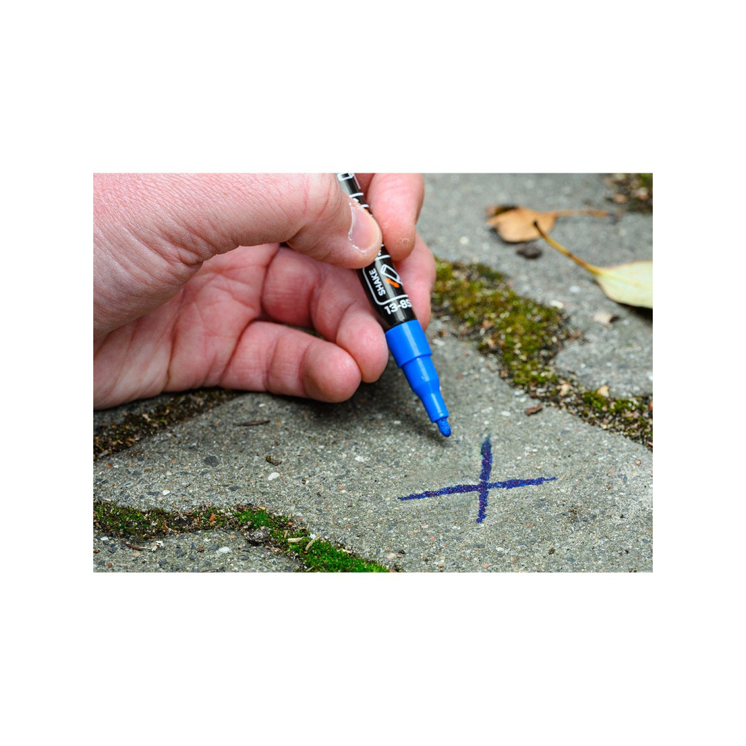 Statybinis žymeklis (markeris), 4 spalvos, permanentinis, atsparus vandeniui, lakas, aliuminis, 4 vnt 4