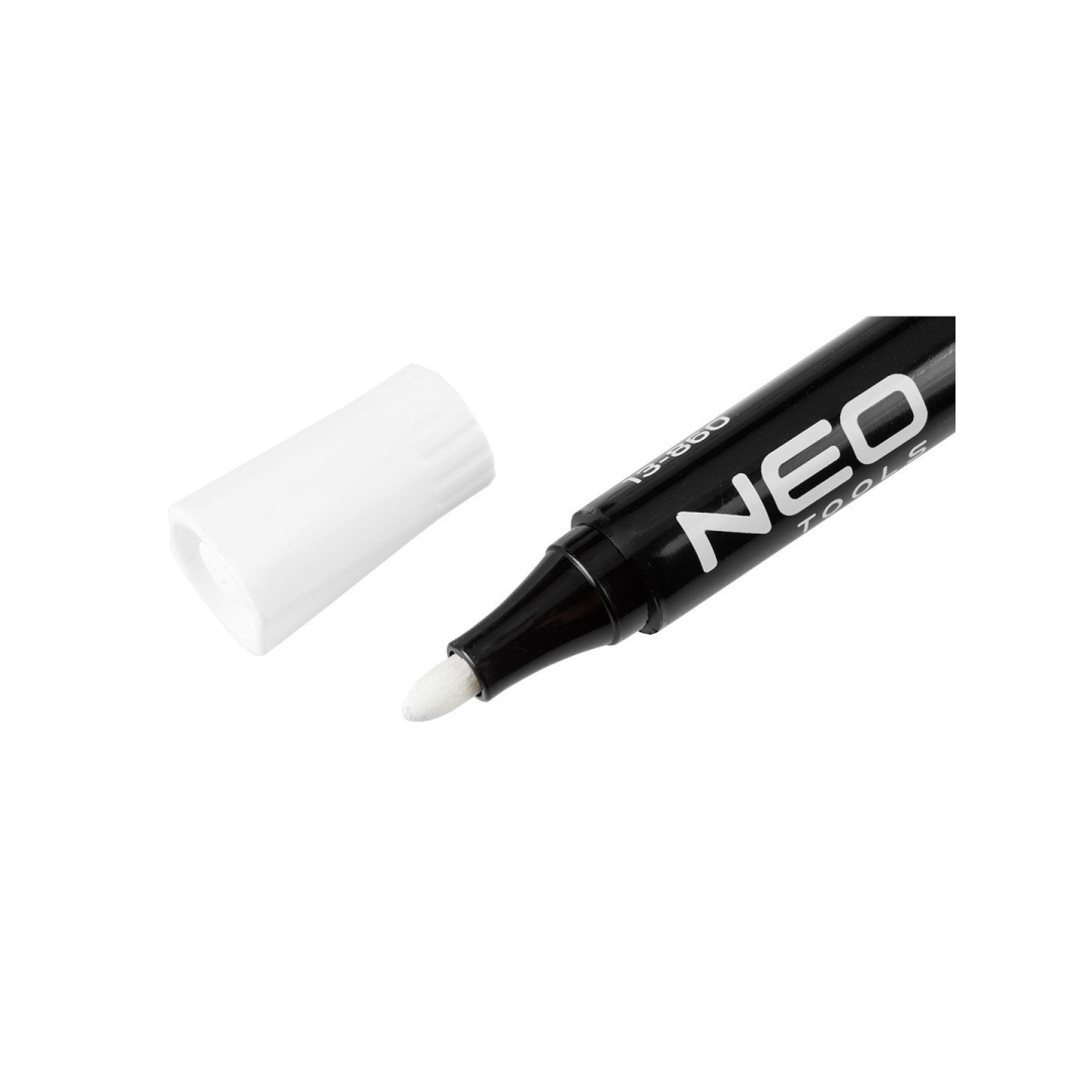 Statybinis žymeklis (markeris), baltas, nuolatinis, atsparus vandeniui, aliejaus pagrindu, kartotiniai iš 12. 8