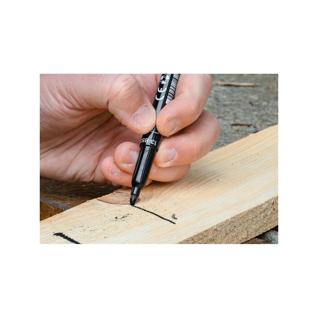 Statybinis žymeklis (markeris), juodas, nuolatinis, atsparus vandeniui, aliejinis, kartotiniai iš 30. 2