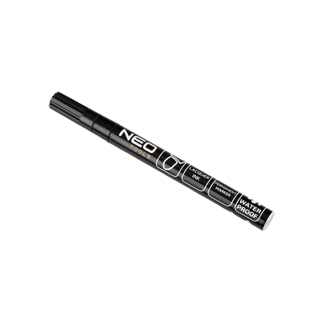 Statybinis žymeklis (markeris), juodas, permanentinis, atsparus vandeniui, lakas, aliuminis, 4 vnt 7