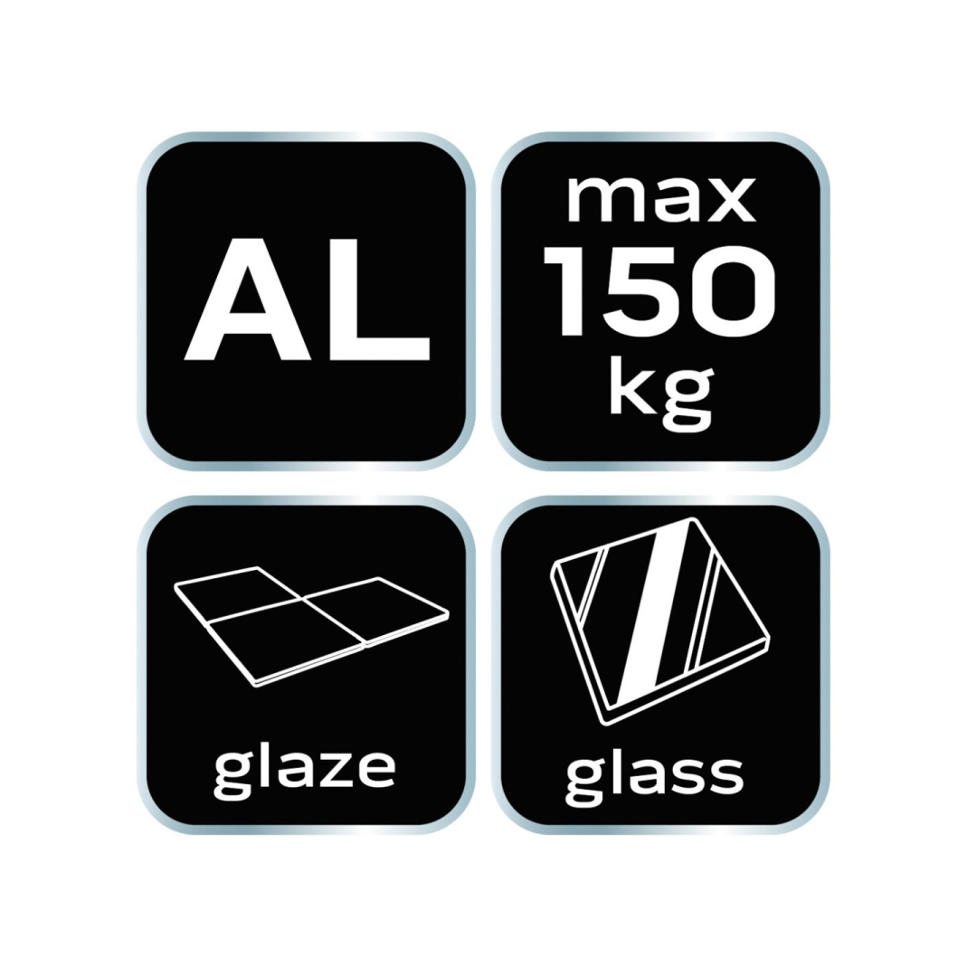 Stiklo neštuvas trigubas alium, 150 kg 6