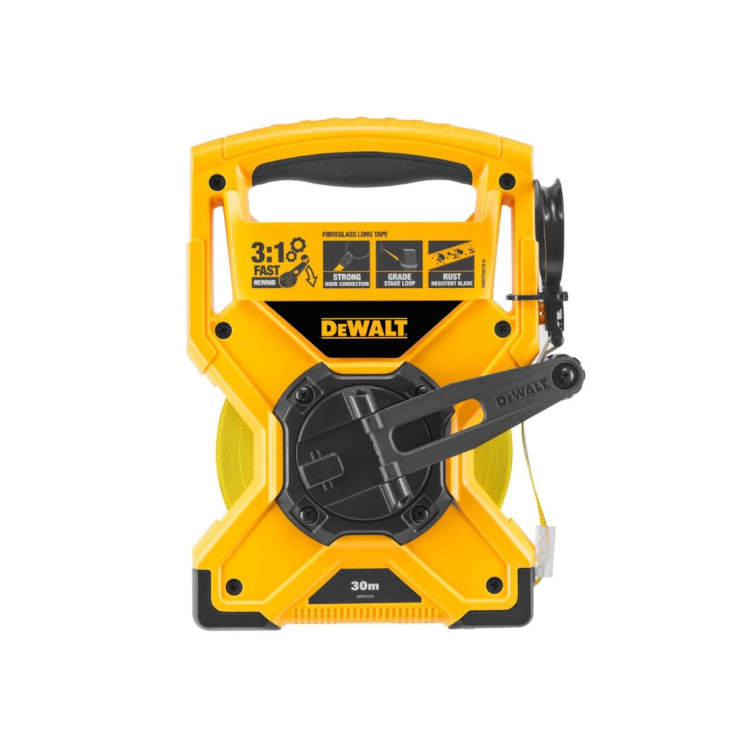 Stiklo pluošto matavimo juosta 30 m, DeWalt DWHT34218-0 Stiklo pluošto matavimo juosta 30 m, DeWalt DWHT34218-0