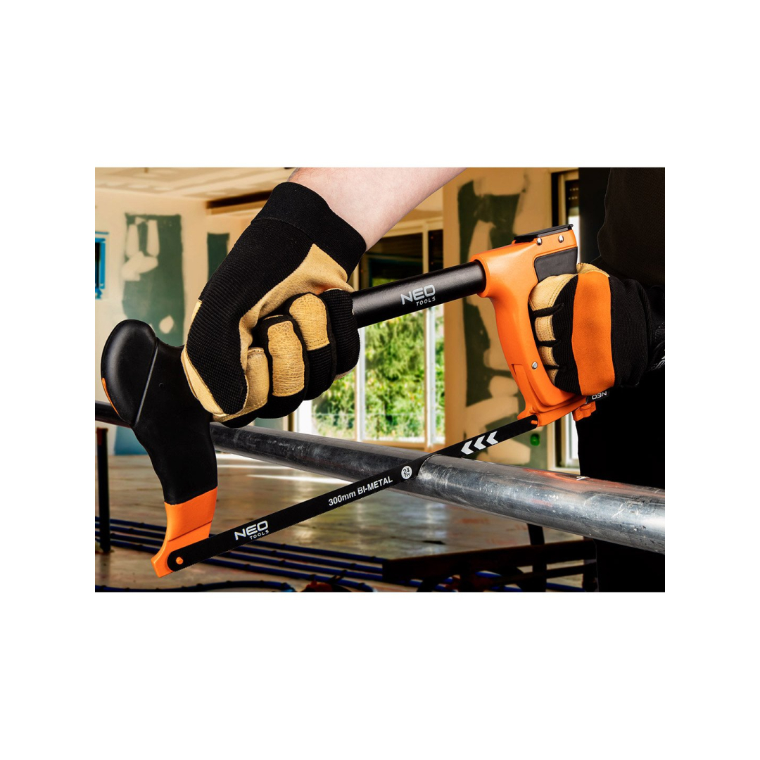 Stiprus metalo pjūklas 300 mm su geležtės laikikliu, aliuminis, dviejų komponentų rankena 2