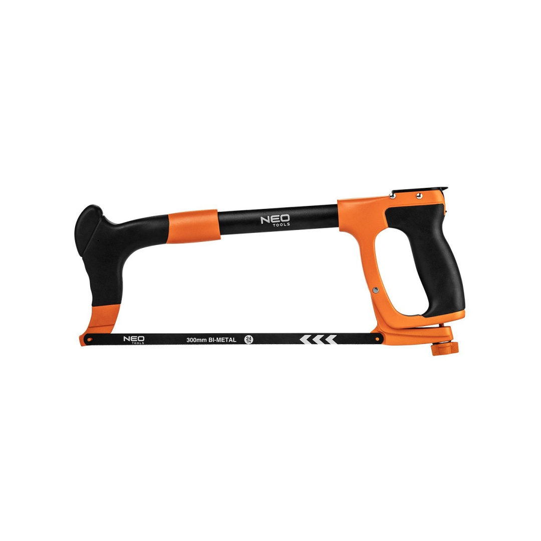 Stiprus metalo pjūklas 300 mm su geležtės laikikliu, aliuminis, dviejų komponentų rankena Stiprus metalo pjūklas 300 mm su geležtės laikikliu, aliuminis, dviejų komponentų rankena