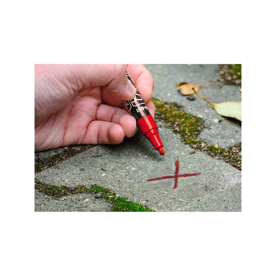 Storas statybinis žymeklis (markeris), 4 spalvos, permanentinis, atsparus vandeniui, lakas, aliuminis, 4 vnt. 3