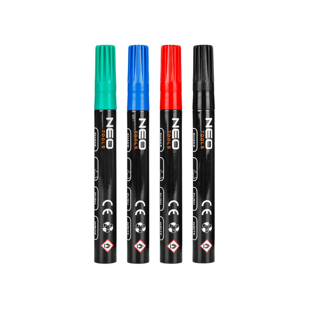 Storas statybinis žymeklis (markeris), 4 spalvos, permanentinis, atsparus vandeniui, lakas, aliuminis, 4 vnt. Storas statybinis žymeklis (markeris), 4 spalvos, permanentinis, atsparus vandeniui, lakas, aliuminis, 4 vnt.