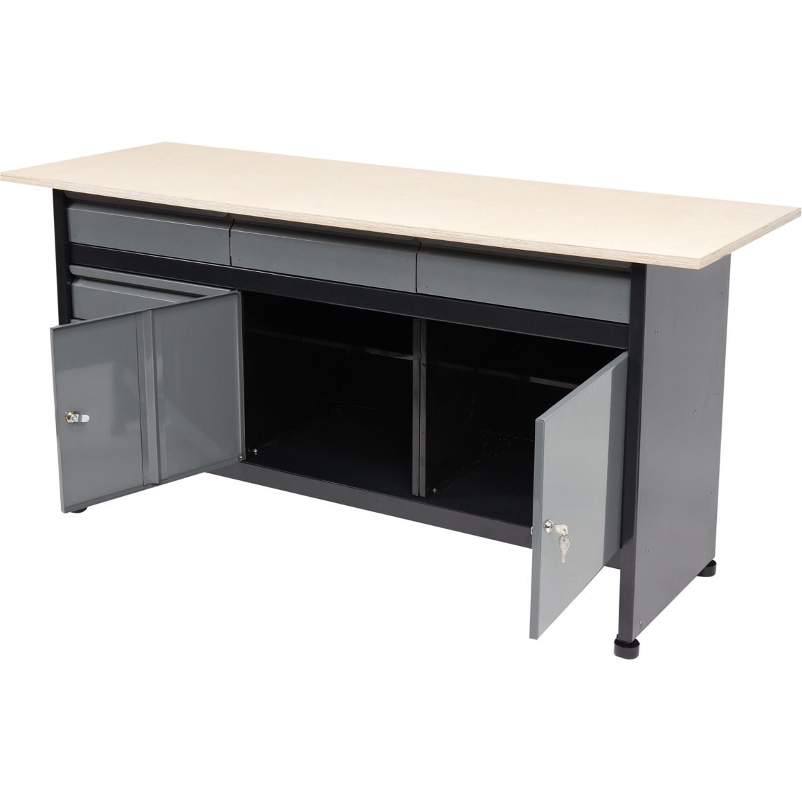 Stalas įrankių dirbtuvėms Vorel, 1700 x 600 mm 2 Stalas įrankių dirbtuvėms Vorel, 1700 x 600 mm 2