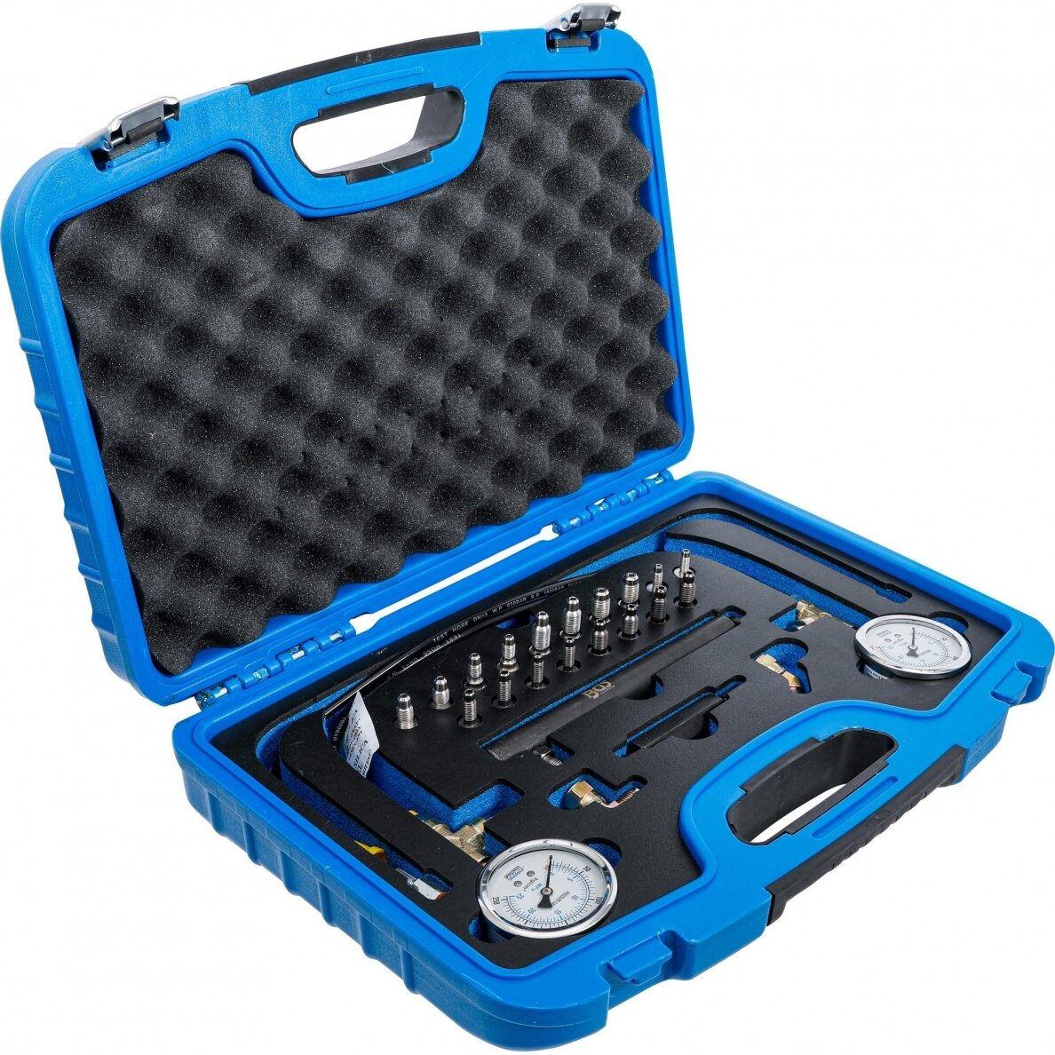 Stabdžių sistemos slėgio / spadimo manometrų rinkinys (1271) Stabdžių sistemos slėgio / spadimo manometrų rinkinys (1271)