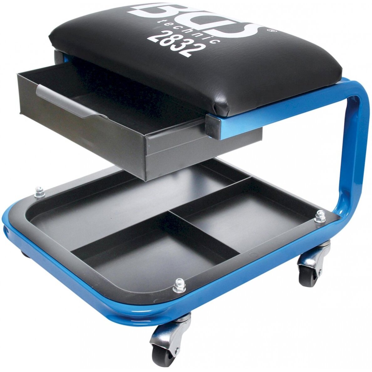 Stačiakampė kėdutė su ratukais ir stalčiumi (2832)