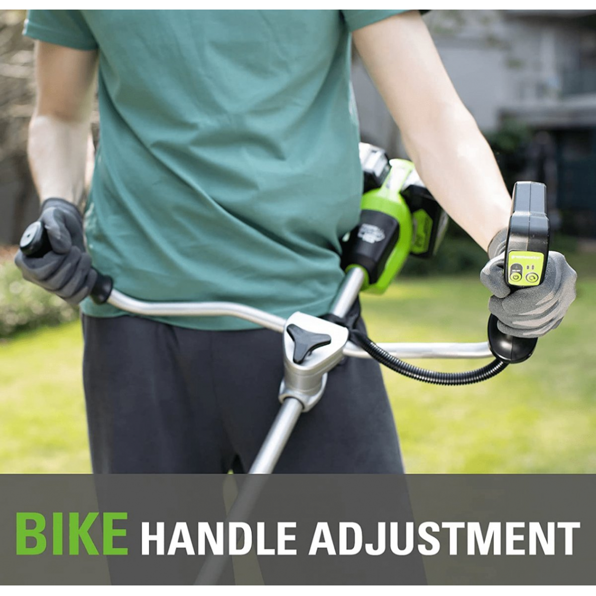 Akumuliatorinis trimeris - žoliapjovė Greenworks GD24X2BCB, 48 V(2X24 V), (be akum. ir krov.) 1