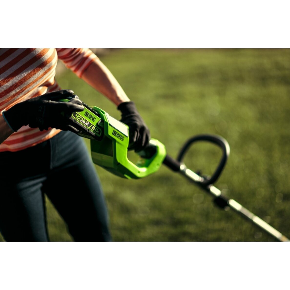 Akumuliatorinis trimeris - žoliapjovė Greenworks G40LT, 40 V, (be akum. ir krov.) 5 Akumuliatorinis trimeris - žoliapjovė Greenworks G40LT, 40 V, (be akum. ir krov.) 5