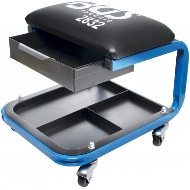 Stačiakampė kėdutė su ratukais ir stalčiumi (2832) Stačiakampė kėdutė su ratukais ir stalčiumi (2832)