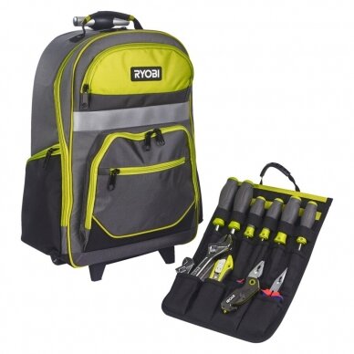 Statybininko kuprinė su ratukais Ryobi RSSBP2, iki 20 kg apkrova 1 Statybininko kuprinė su ratukais Ryobi RSSBP2, iki 20 kg apkrova 1