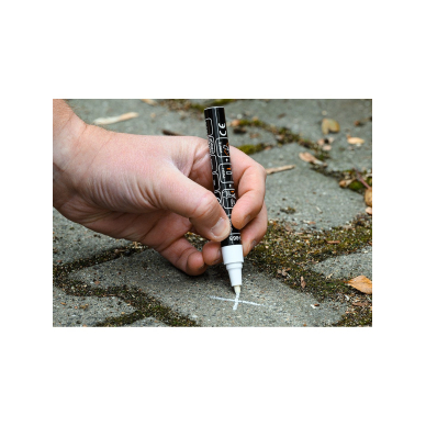 Statybinis žymeklis (markeris), baltas, nuolatinis, atsparus vandeniui, lakuotas, aliuminis, kartotiniai iš 12. 2 Statybinis žymeklis (markeris), baltas, nuolatinis, atsparus vandeniui, lakuotas, aliuminis, kartotiniai iš 12. 2